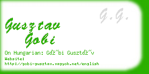 gusztav gobi business card